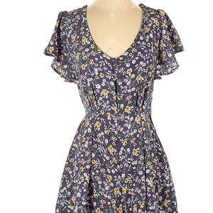 Blue Rain size Medium Purple Short Sleeve Romper with Floral detail